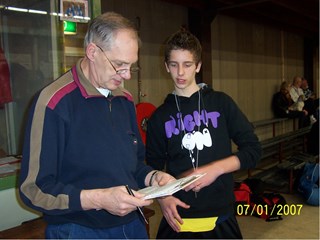 Cursusleider Otto Seegers en Jacob Dekker