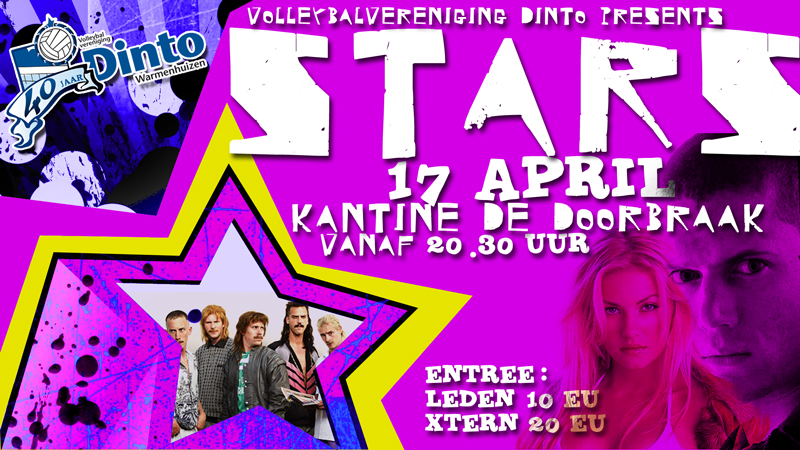 Zaterdag 17 april Dinto eindfeest: STARS