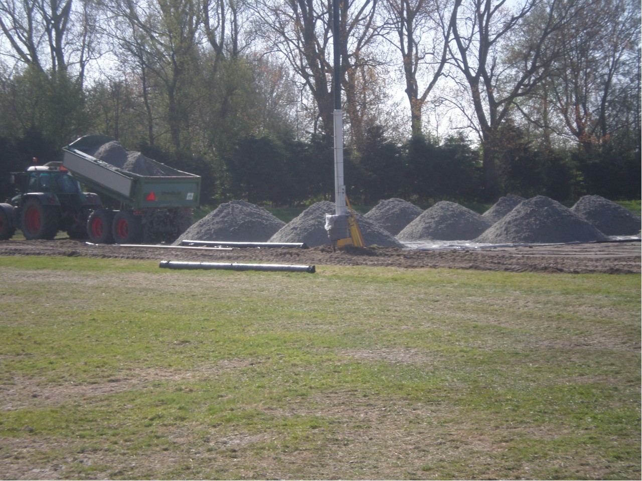 Dag 2:  aanleg Beachvolleybalvelden