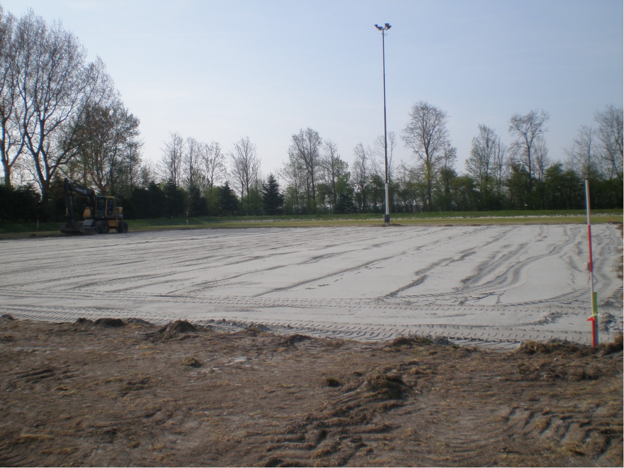Dag 3; aanleg Beachvolleybalvelden