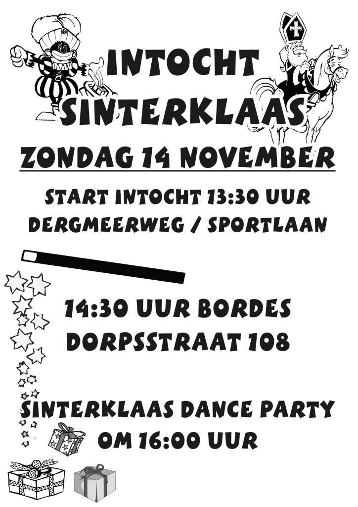 Sinterklaasintocht zondag 14 november