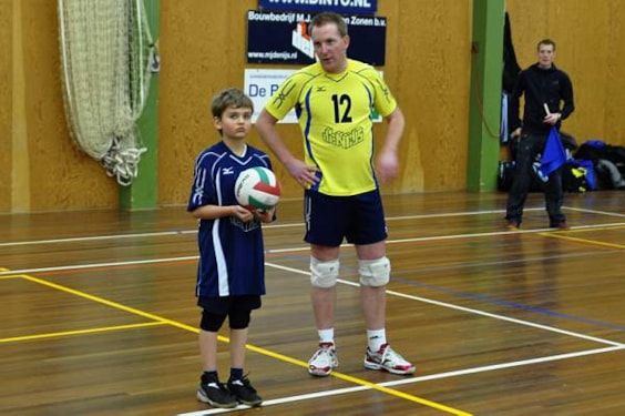 Mike met aanvoerder Erik Mulder