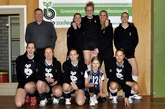 Fabiën met de meiden van Dinto 1