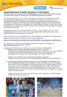 Inspiratiesessies Positief Coachen in The Beach