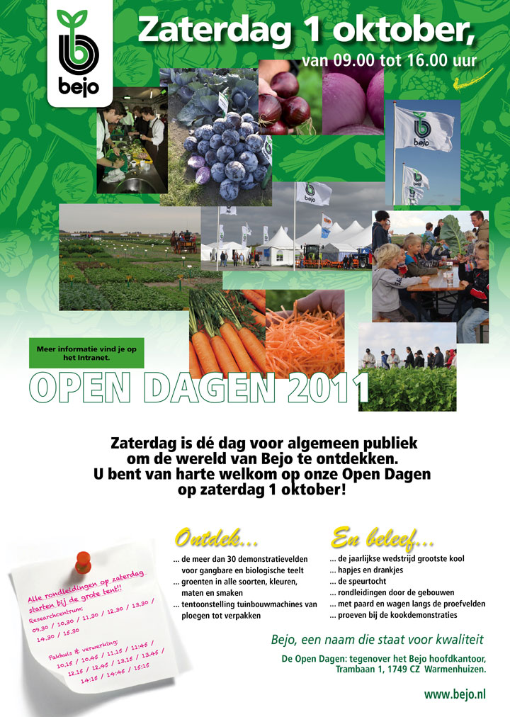 Open Dagen Dinto-sponsor Bejo Zaden