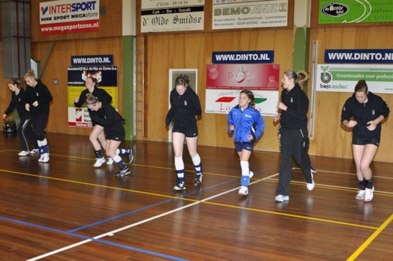 inlopen voor de wedstrijd