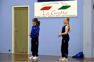 Linsey met vriendin Donna