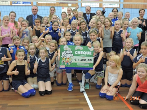 Uitreiking van de cheque