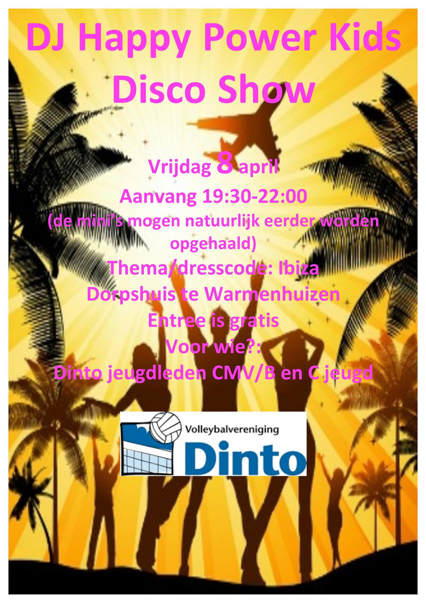 Dinto Jeugddisco voor CMV/ B en C jeugd.