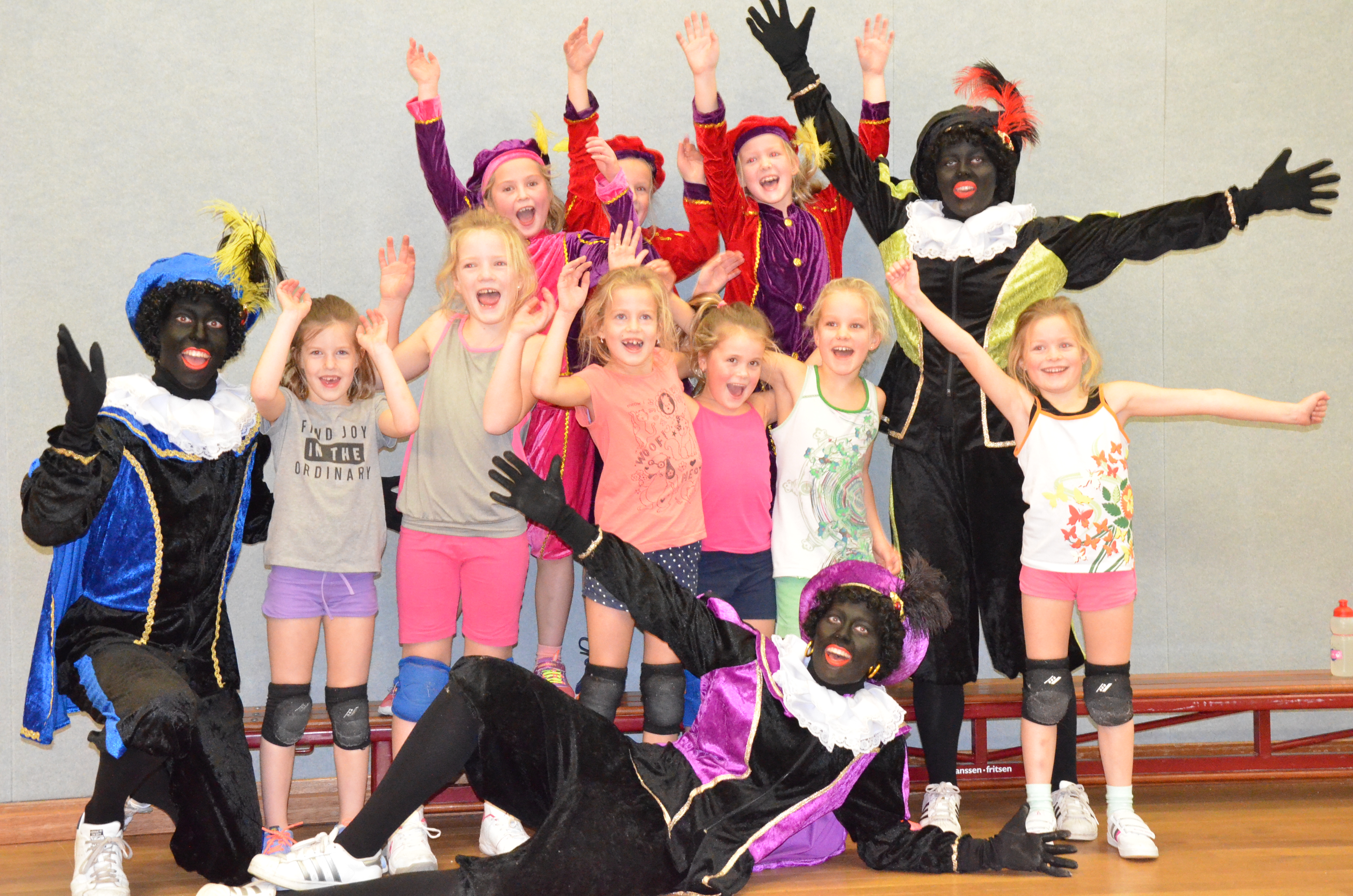 Zwarte Pieten op de training