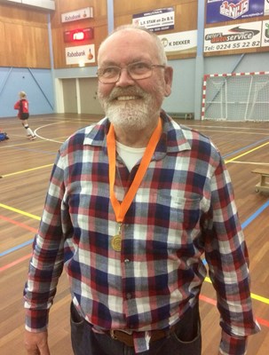 Kees met de kampioensmedaille