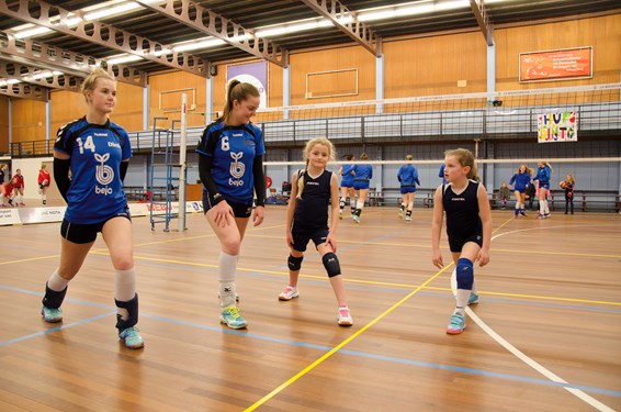 allemaal voorbereiden op de wedstrijd