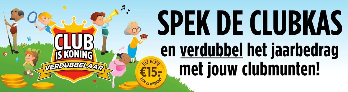 Help jouw club naar de Verdubbelaar!