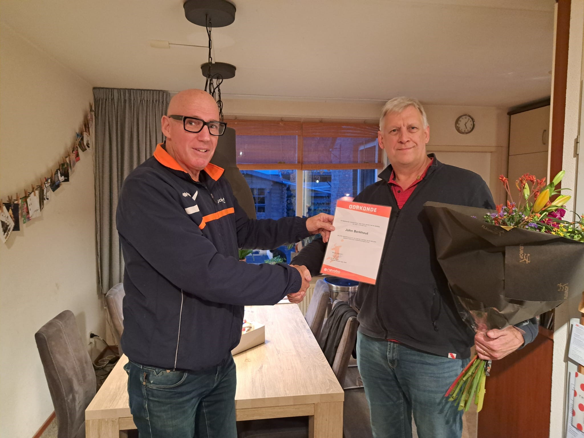  John Berkhout heeft de Nevobo speld ontvangen. 