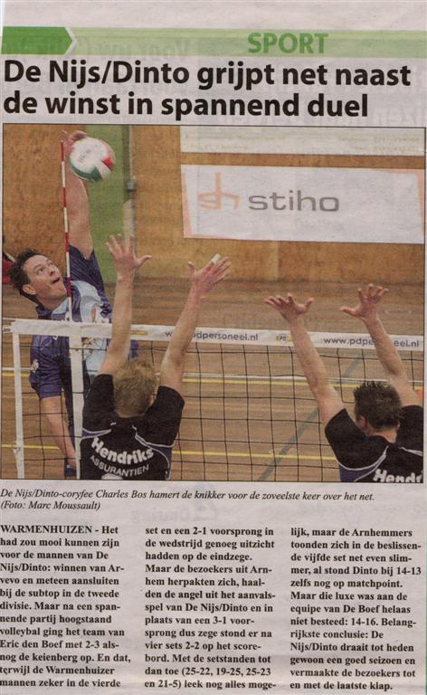 De Nijs/Dinto grijpt net naast de winst in spannend duel